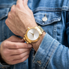 The Asteria - Gold Case |  Silver Dial | Gold Stainless Steel Band