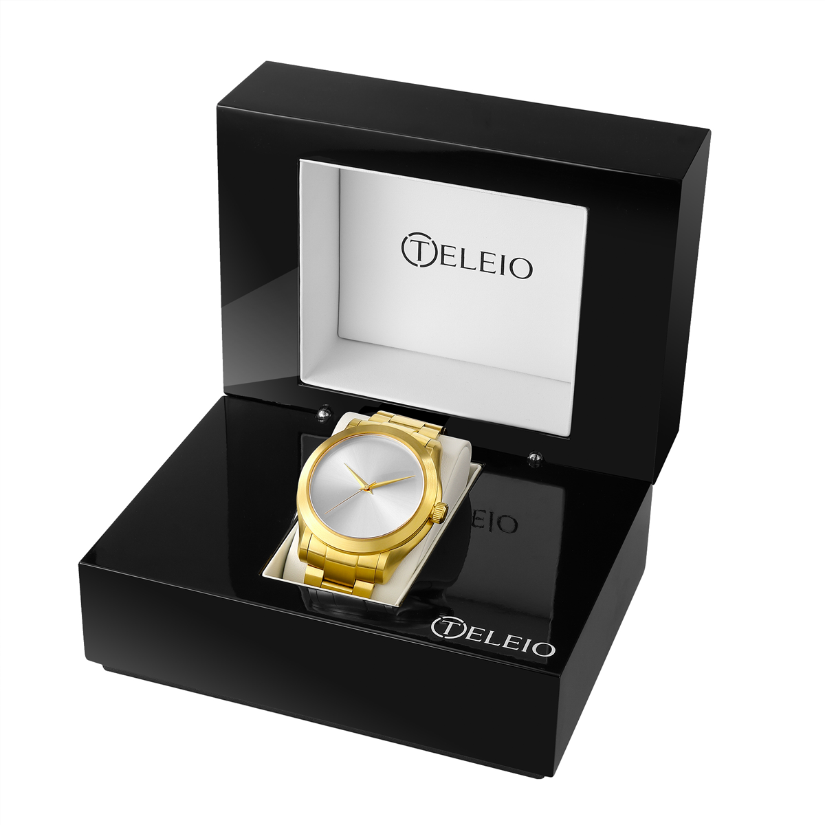 The Asteria - Gold Case |  Silver Dial | Gold Stainless Steel Band