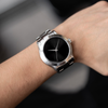 The Cronus - Silver Case |  Black Dial | Silver Stainless Steel Band