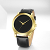 The Metis - Gold Case |  Black Dial | Black Leather Band
