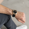 The Metis - Gold Case |  Black Dial | Black Leather Band