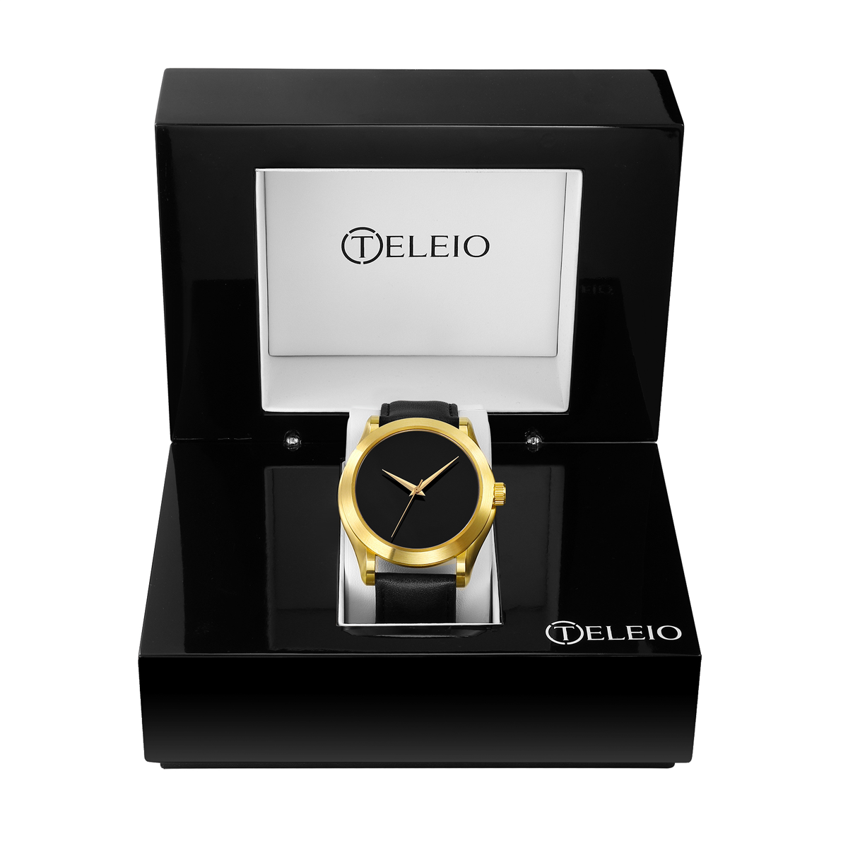 The Metis - Gold Case |  Black Dial | Black Leather Band