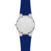 The Mykonos - Mens watch 40mm Blue Silicone Band Silver case