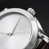 The Oceanus - Silver Case |  Silver Dial | Brown Leather Band